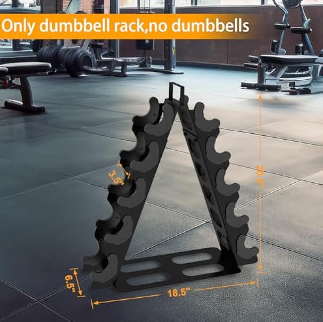 Dumbbell Rack(Dumbbells not included),A-Frame Metal Dumbbell Holder with Handle,Multilevel Weight Storage Organizer for Dumbbells,Tree Shape Compact Weight Rack/Holder,Perfect for Women Home Gym