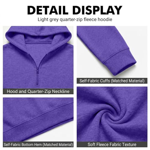 Mens Zip Up Hoodie Fleece 1/4 Zip Big and Tall Classic Lightweight Hoodie - image 5