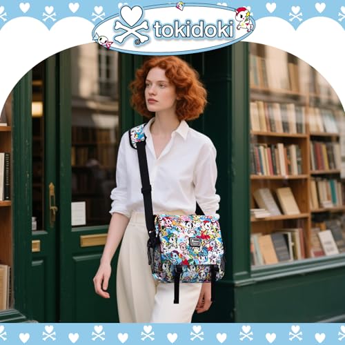 Tokidoki Messenger Bag Unicorno Crossbody Bag for Women Adjustable Strap Messenger Bag, Casual Shoulder Satchel Travel Work2
