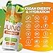 JUNO ENERGY Limeade Sparkling Energy Drink - Sugar Free Electrolytes, Energizing and Hydrating with 125mg Organic Caffeine from Green Coffee Beans, Organic Monk Fruit, Lime Juice & Electrolytes - Vegan, Gluten Free, 12 Pack