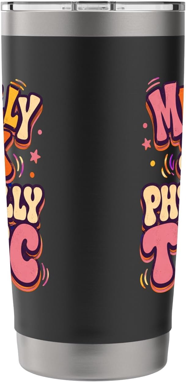 Funny Sarcastic Quote Mentally Sick Physically Thicc Meme Stainless Steel Insulated Tumbler image 2