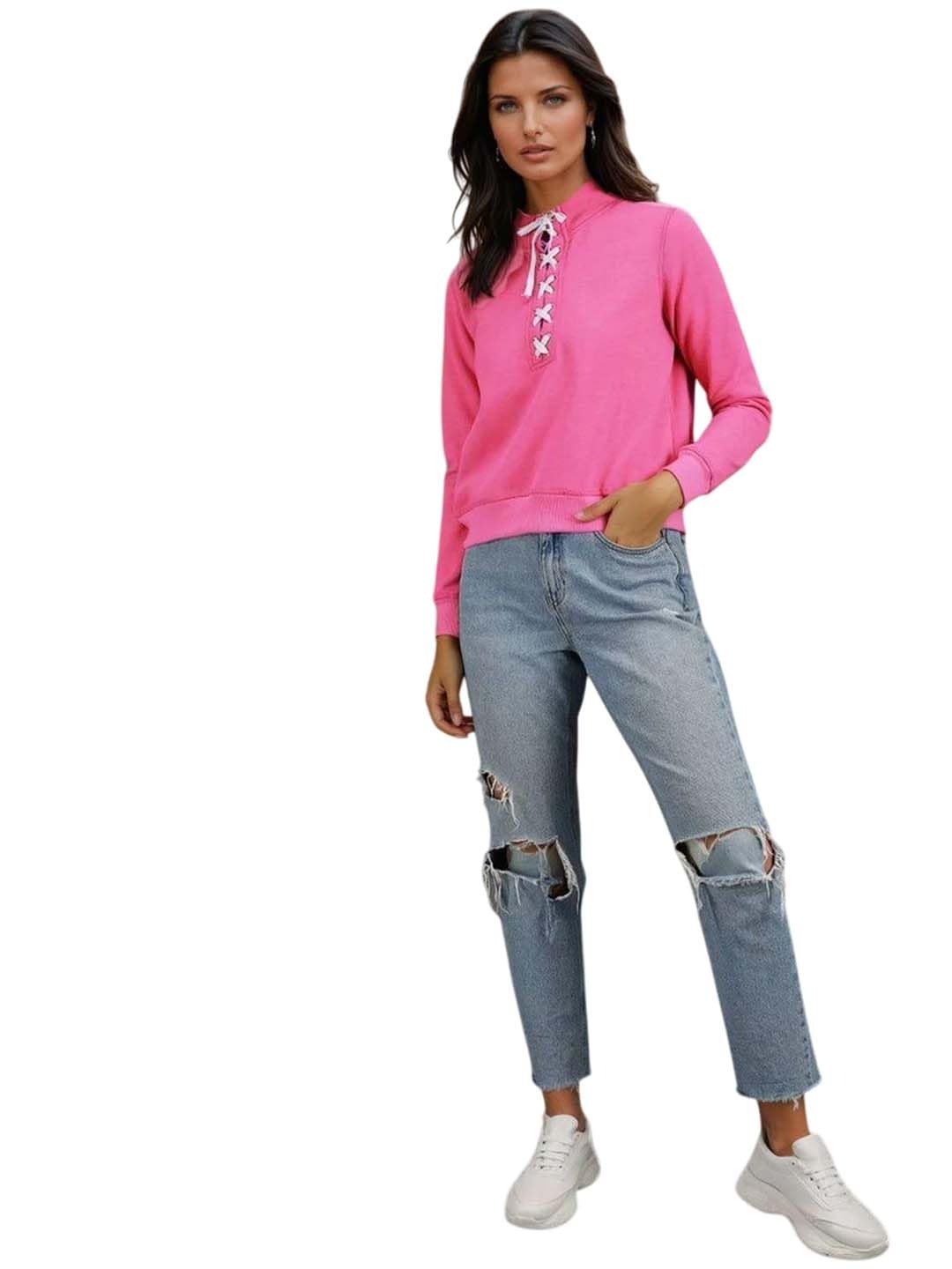 kotty Women's Soft Lined Sweatshirt Created for Winter Wardrobe Staples and Cozy Travel Outfits-picture-9