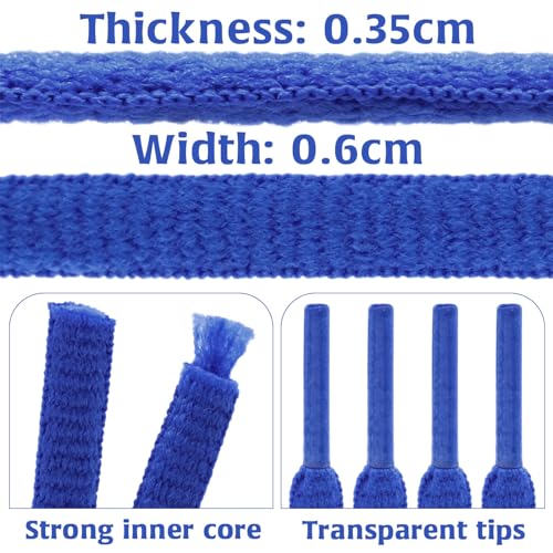 Image of DELELE 2Pair Oval Shoes laces 42 Colors Half Round 1 /4 inchAthletic ShoeLaces for Sport /Running Shoes Shoe Strings