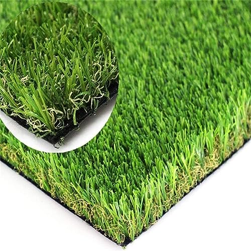 Premium Thick Artificial Grass Turf, Drainage Holes & Rubber Backing 70 oz Synthetic Grass, Pet Turf Fake Grass for Dogs or Outdoor Decor 1FTX4FT