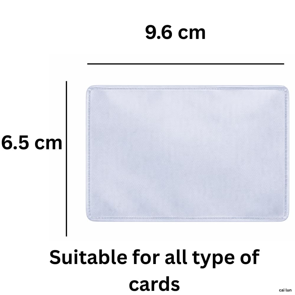 CAI LUN Card Protector Sleeves, Transparent Frosted Matte Finish, PVC Material, Waterproof, (25) 3