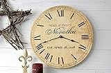 Personalized Antique Finish Clock 13' or 18' Diameter