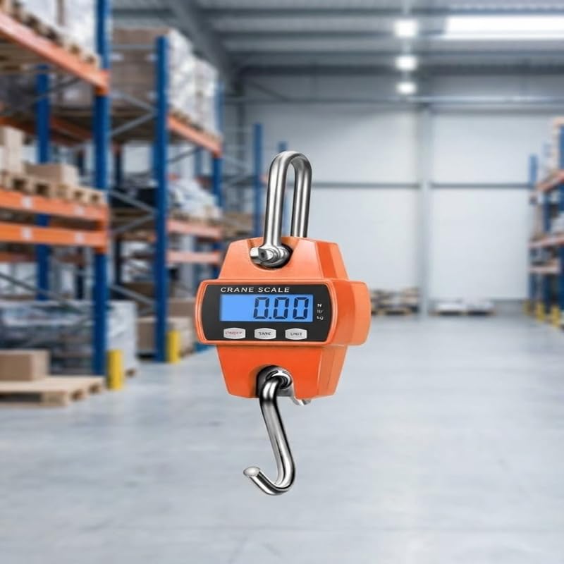 高精度吊秤 300kg 携帯式 コンパクト設計 防水防塵 頑丈鋳アルミ外殻 高強度フック 単四電池3本対応 デジタル表示 簡易操作T