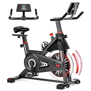DMASUN Exercise Bike for Home Gym Use, Super Quiet Magnetic Resistance Indoor Cycling Bike – Stationary Bike with Large Tablet Holder, Comfortable Seat Cushion, 330LBs Capacity