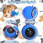 Interactive Cat Toy Ball - Speedy Cat Toys for Indoor Cats with Feather Tails for Chasing, Moving Stimulation Smart Cat Toy for Enrichment, Motion Activated Automatic Rolling Toys to Keep Them Busy - Image 6