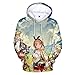 Produktbild Fennn Unsiex Atelier Ryza Hoodie 3D Print Sweatshirt Kordelzug Pullover Kostüm (Color : G, Size : 5XL)
