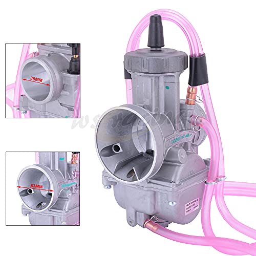 【MATERIALE IN LEGA DI ALLUMINIO】 Realizzata in lega di alluminio, la superficie del carburatore è anodizzata per una migliore resistenza all'usura, resistenza al calore, resistenza alla corrosione e isolamento. Un buon materiale garantisce l'affidabilità del carburatore PWK.