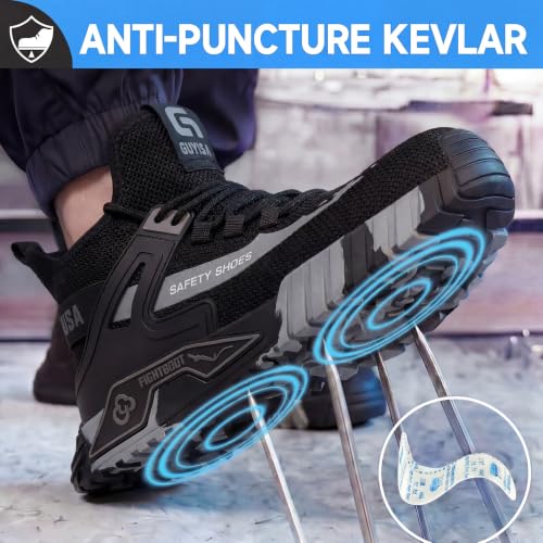 Image of Steel Toe Shoes for Men Work Safety Industrial Protective Men's Work Shoes for Construction Comfortable Lightweight Warehouse Factory