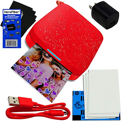 HP Sprocket Portable Photo Printer (2nd Edition) for iPhone or Android [Cherry Tomato]