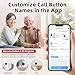 CallToU Wi-Fi Wireless Caregiver Pager Call Button for Elderly at Home, APP Emergency Alert Fall Help System for Seniors, Patients/Disabled Monitoring at Home