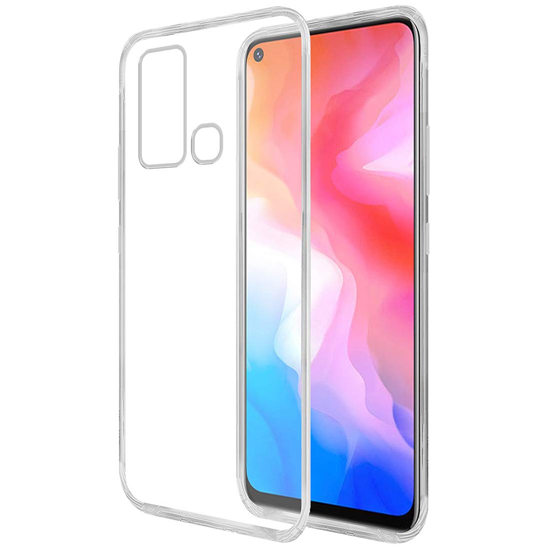 Amazon Brand - Solimo Mobile Cover for Vivo Y30 (Soft & Shockproof Back Case with inbuilt Cushioned Edges), Transparent (B08FDB9612) Amazon Price History, Amazon Price Tracker