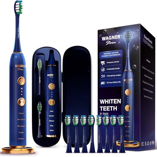 Wagner Stern WHITEN+ Edition. Intelligente elektrische Zahnbürste mit Drucksensor. 5 Putzmodi und 3...
