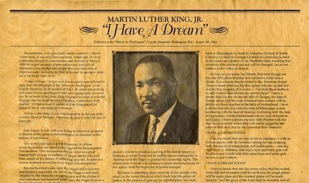 I Have A Dream - Martin Luther King Jr. Historical Document by Channel Craft