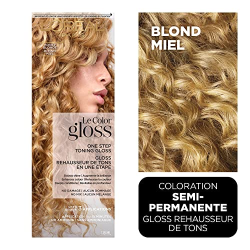 Image of L'Oreal Paris Le Color One Step Toning Hair Gloss, Honey Blonde, 4 Ounce (Pack of 2)