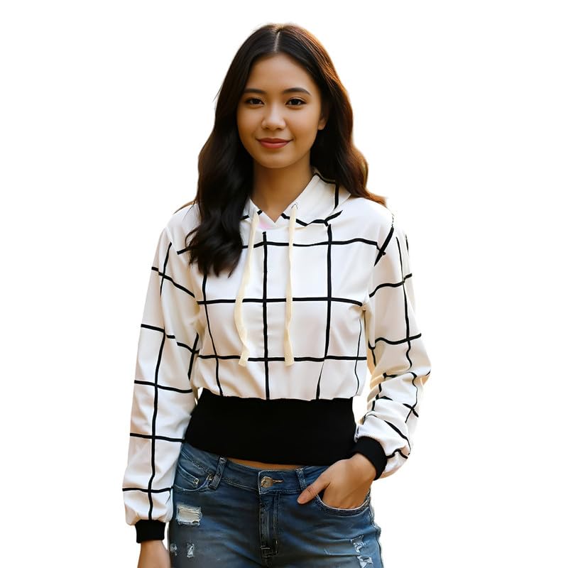 pinacolada Women's Hoodie | Hood Neck | Long Sleeve | Pull On Closure | Cotton Sweatshirt Crafted with Comfort Fit for Everyday Wear | Cloud White-picture-10