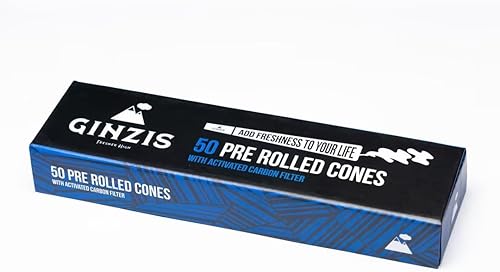 Miniatura 8 de Ginzis Cones - Paquete de 20 papeles de liar tamaño King, filtro de carbón activado, conos preenrollados tamaño King, conos de papel de liar de