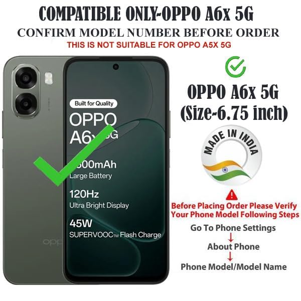 Image of COVERBLACK Soft Rubber Silicon Clear Case Back Cover Compatible for Oppo A6x 5G - Transparent