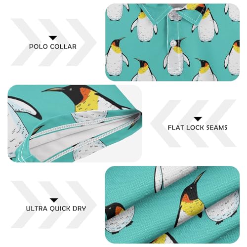 Crane Bird Cloud Men's Polo Shirts Short Sleeve Quick Dry Athletic Outdoor Sports Golf Shirts S-XXL4