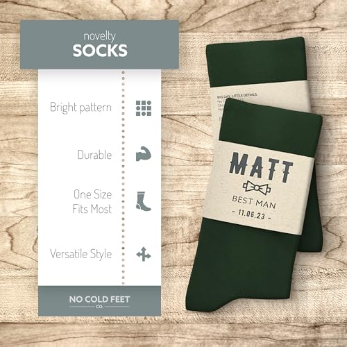 Socks with Custom Sock Kraft Paper Label - Personalized Groomsmen Gift for Wedding Day3