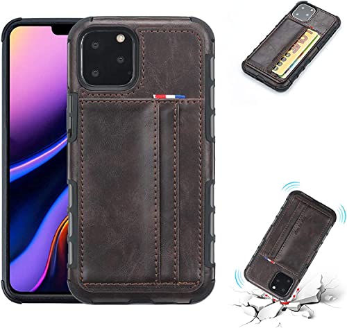 Étui portefeuille iPhone 12 / 12 Pro aspect cuir laiton luxe antichoc haute finition