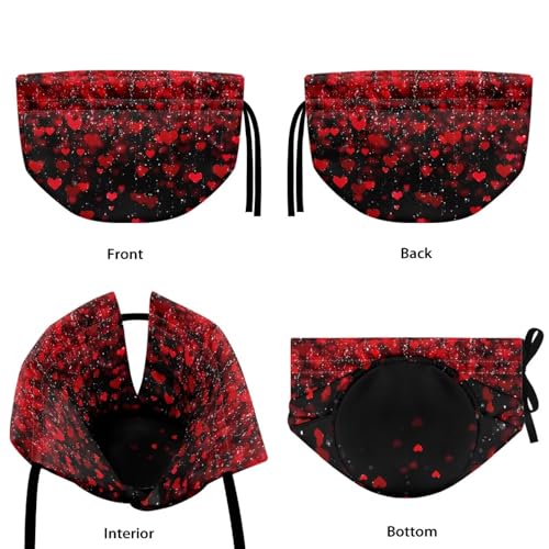 Image of Red Heart Love Tea Cosy, Stain Resistant Teapot Cozy Breakfast Warmer Insulation and Keep Warm, Tea Kettle Cover for Home Kitchen Thanksgiving Decor