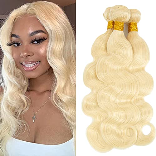 Blonde Bundles Body Wave Brazilian Remy Hair Extensions For Women Hair 613 Bundle Body Wave Human Hair Honey Blonde Bundle 30 30 30 Inch