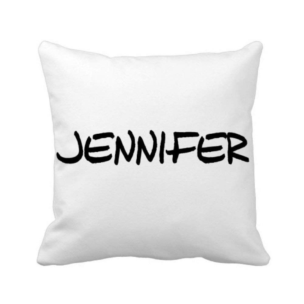 Coussin carré Jennifer handwriting 40 x 40cm multicolore avec insert pour déco canapé
