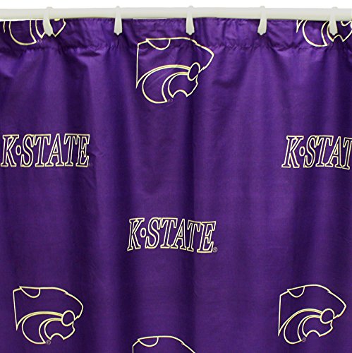 Image of College Covers Everything Comfy Kansas State Wildcats Bright and Colorful Shower Curtain Cover