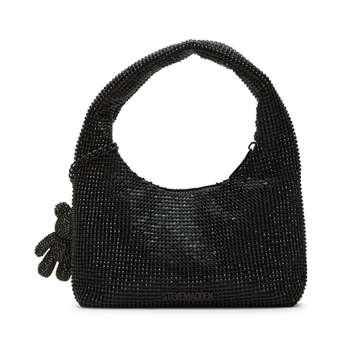 Steve Madden Teddie Rhinestone Hobo with Bear Hang Off, Black3