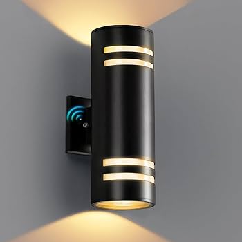 KIZON Modern Outdoor Wall Lights with Dusk to Dawn Sensor
