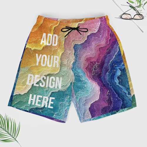 Custom Swim Trunks Design Your Own Board Shorts Add Photo/Image/Text/Logo Personalized Beach Shorts for Men3