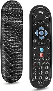 Silicone Protective Case Cover for New Sky Q Remote Control EC201 EC202,Remote Holder Skin Sleeve for Sky Q Voice Bluetooth Enabled Remote,Shockproof Remote Battery Back Covers Protector-Black