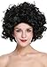 Produktbild WIG ME UP - 91074-ZA103 Perücke Damen Karneval Fasching Mittellang Stark Gelockt Locken Lockig Schwarz 80er