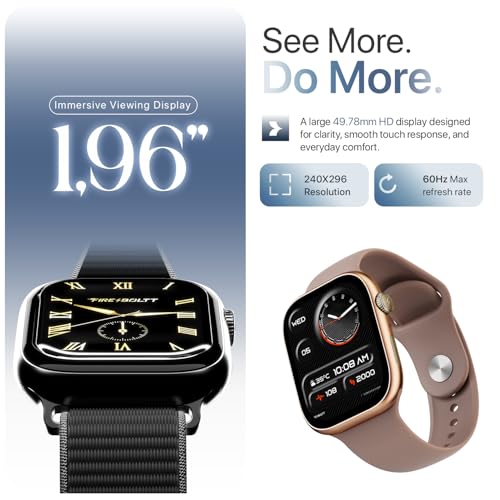 Fire-Boltt Ninja X Ring Smart Watch 1.96” Pink Blush Pink - Image 5