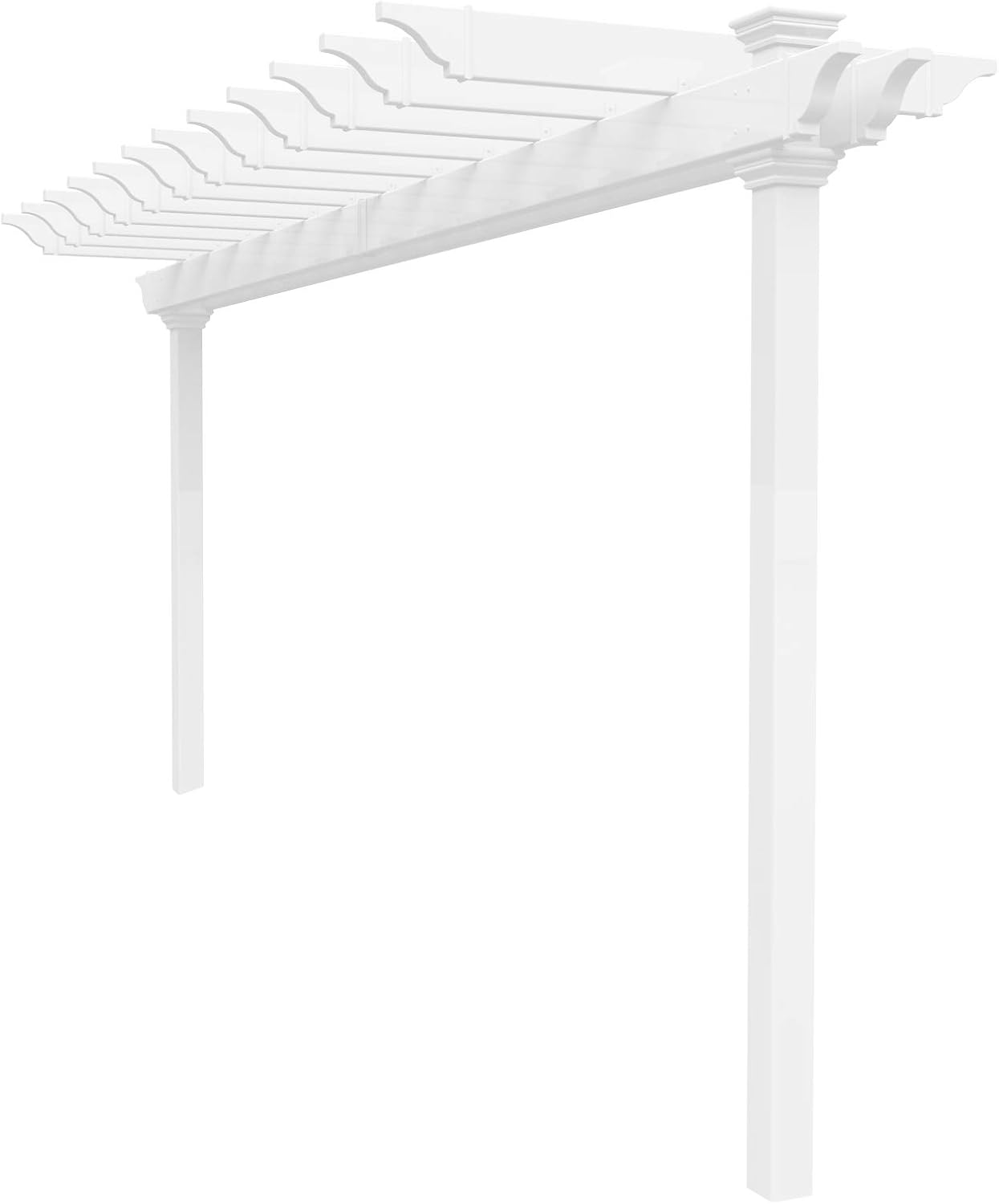 BestNest New England Arbors White Vinyl Hammock Stand, 94.75" H – Sturdy Support for 14’ or Shorter Hammocks with Stylish Shade Slats, Easy Assembly, Weather-Resistant Outdoor Frame