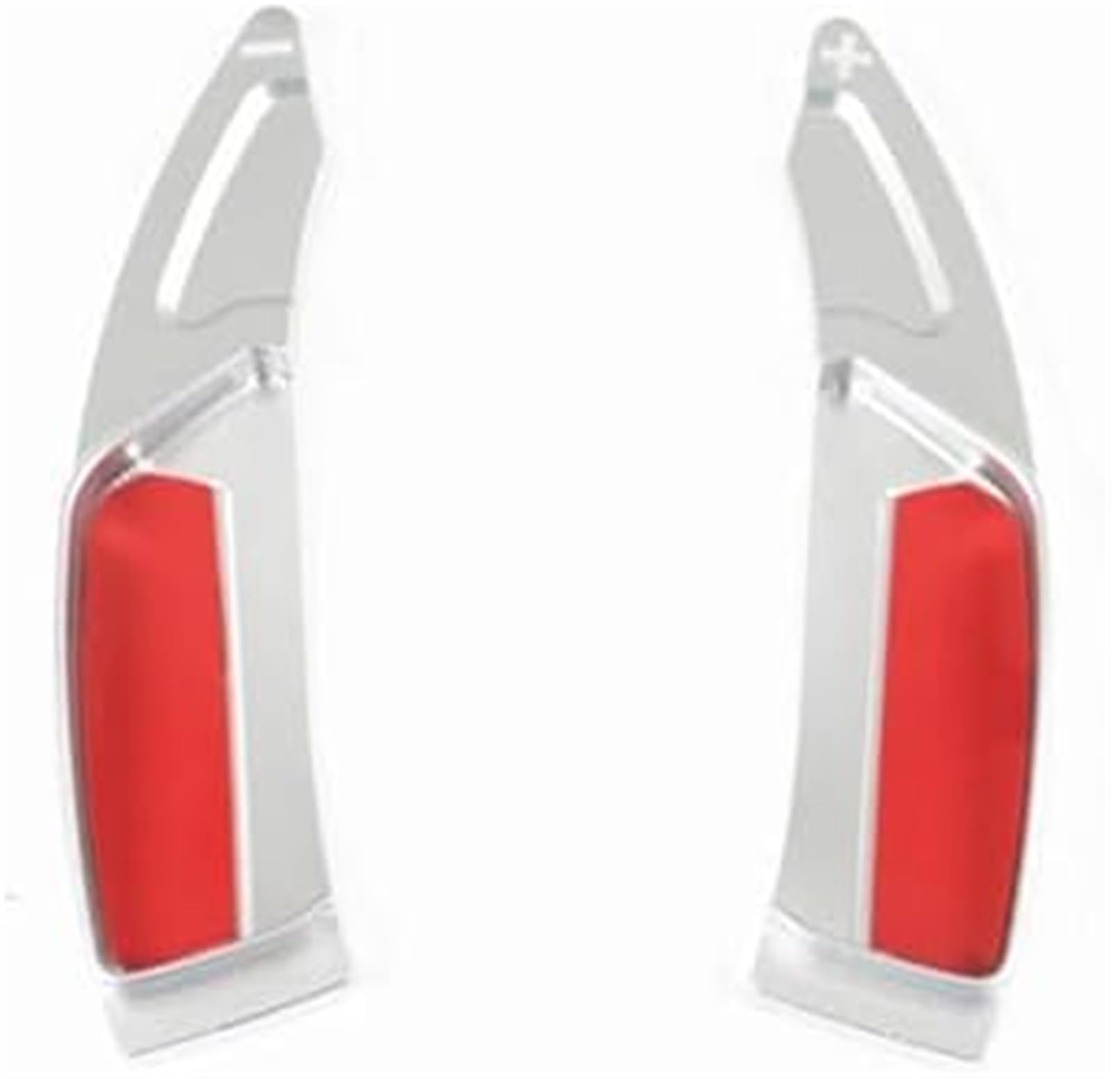 Mkvaxr Silver Car Gear Shift Paddle Car Shift Paddles, For Peugeot 208 2008 308 3008 508 5008 Sw, For Gt Steering Wheel Extension Shifter Gear Stickers Paddle(Silver)