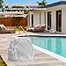 Nillum Rock Speaker Solar Powered & USB-C Rechargeable, Wireless Outdoor Speaker with Bluetooth 5.0, LED Disco Light, TWS Outdoor Speakers, Waterproof for All Seasons for Garden, Patio (2-Pcs, Grey)