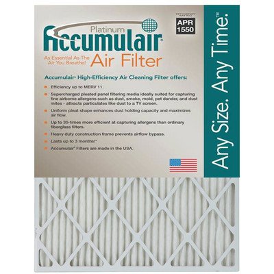 Platinum 14x25x1 (13.75 x 24.75) MERV 11 Air Filter/Furnace Filters (4 pack)