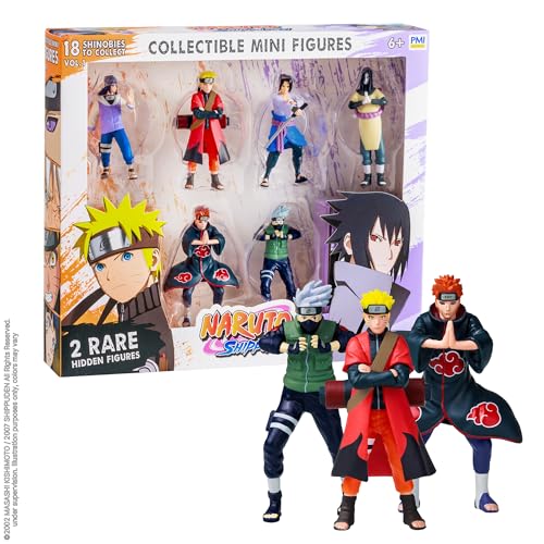 Naruto Shippuden Collectible Mini Figures 8-Pack Deluxe Box – Multiple Assortments with Naruto, Sasuke, Kakashi, Itachi & More Characters...