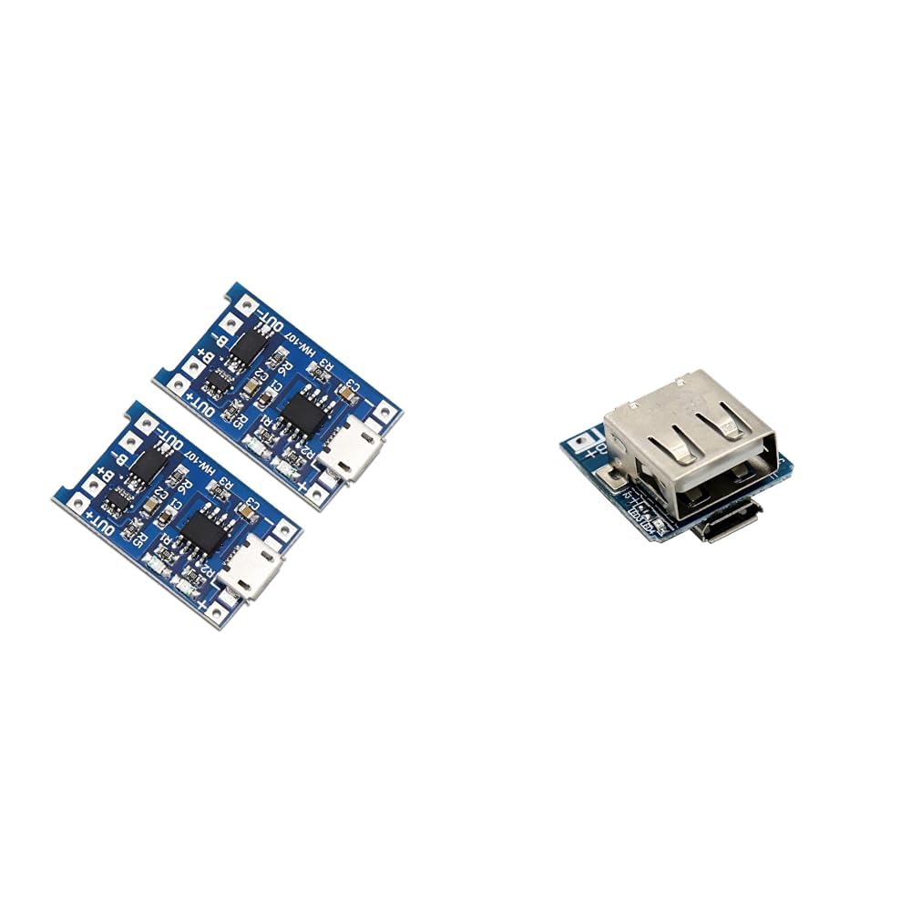 Pack of 2 TP4056 Micro USB Lithium Battery Charging Converter with Overcharge Discharge Over-Current-image-36