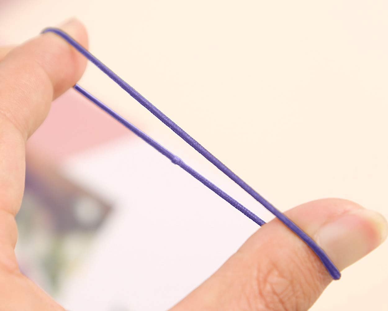 SCSpecial Elastic Hair Ties 50 Pieces Hair Elastic Bands 2.5 mm Ponytail Holders for Women and Girls - Purple - Image 5