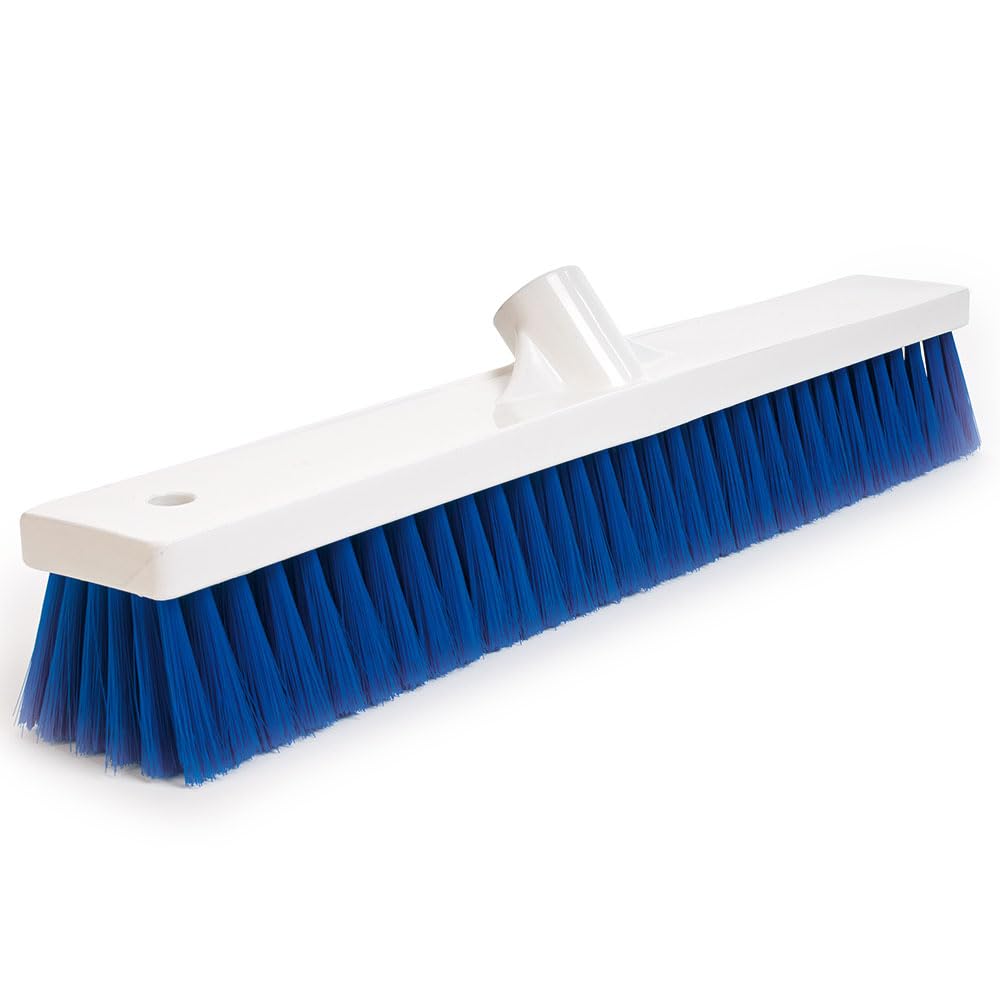 3 Stück Hygoclean Saalbesen Extra Fein, weiß-blau, L: 60cm, B: 6cm, H: 11cm, Saalbesen, Hygienebesen, Kehrbesen