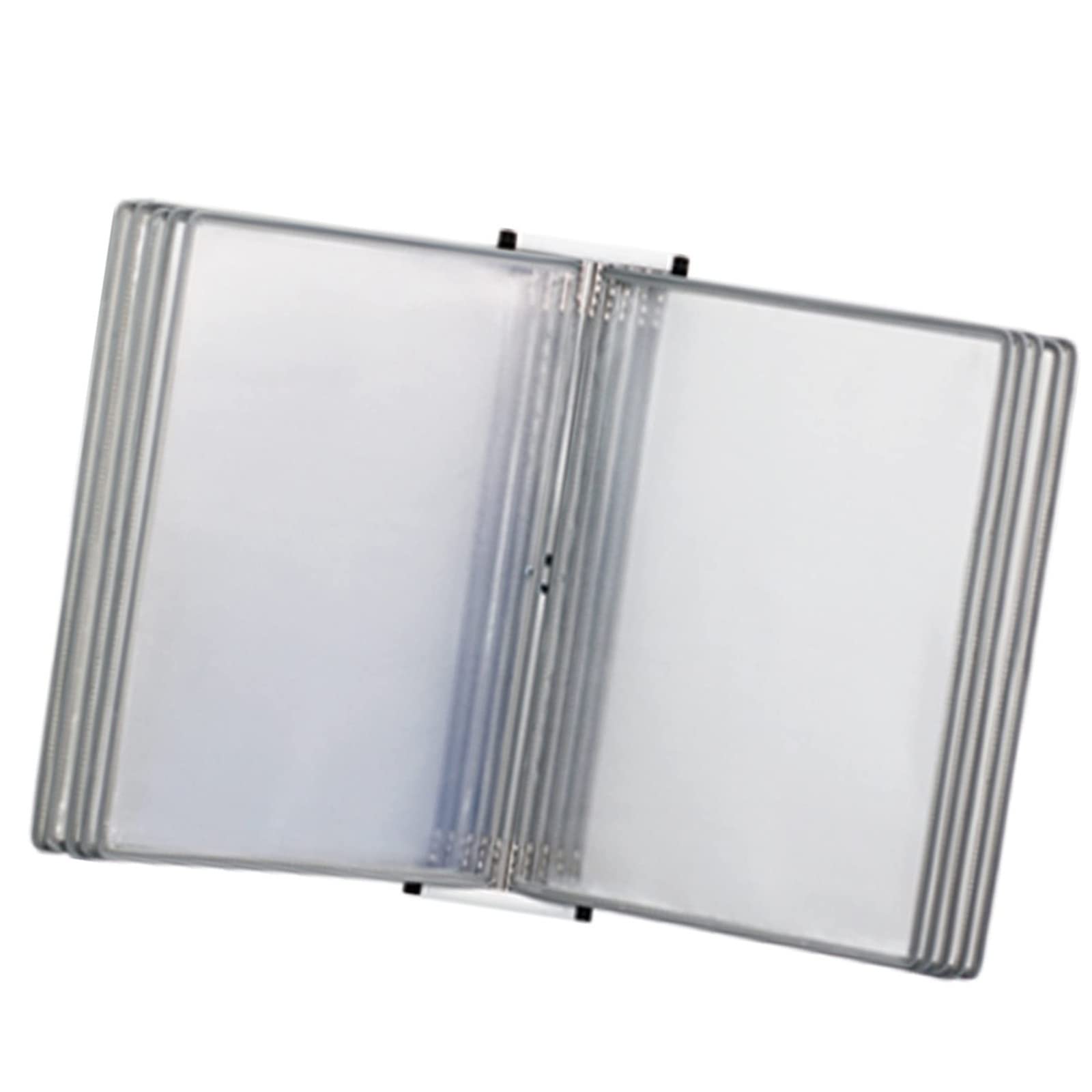 OLSKFUH Wall Mount Reference Organizer - Catalog Display Rack A4 Folder Wall-Mounted File Holder 10 Panels Desktop/W,Grey