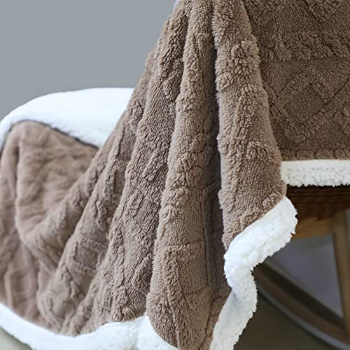 Sherpa Throw Blankets Super Soft, Fluffy, Warm, Cozy, Breathable, Reversible Fuzzy Blankets, Thick Cozy Warm Blanket For Bed, Sofa, Camping Travel Blanket（ 80 X 60 Inch ） #TOP6