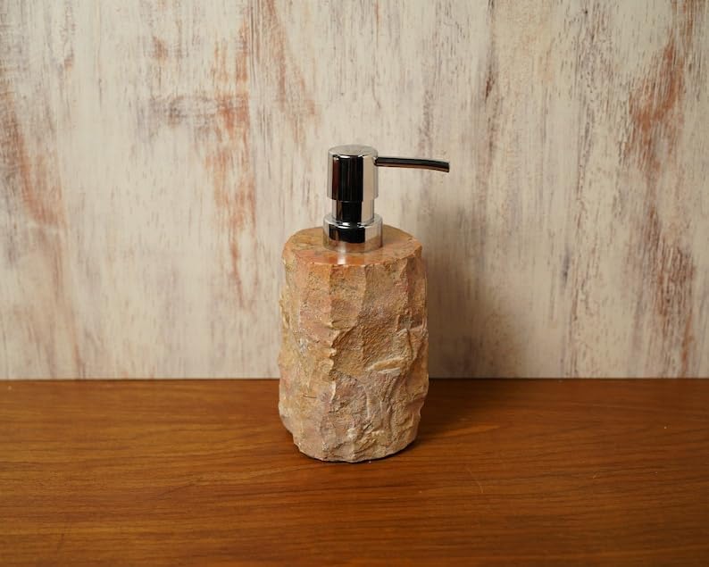 Natural Stone Soap Dispenser – Marble Lotion Pump for Modern Bathroom