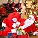 Weihnachtsmann Kostüm für Herren, 7-Teiliges Weihnachtsmann Kostüm für Erwachsene, mit Nikolaus Bart, Mütze, Schuh, Kleidung, Hosen, Gürtel und Geschenktüten, für Weihnachten Weihnachtsfeier Cosplay